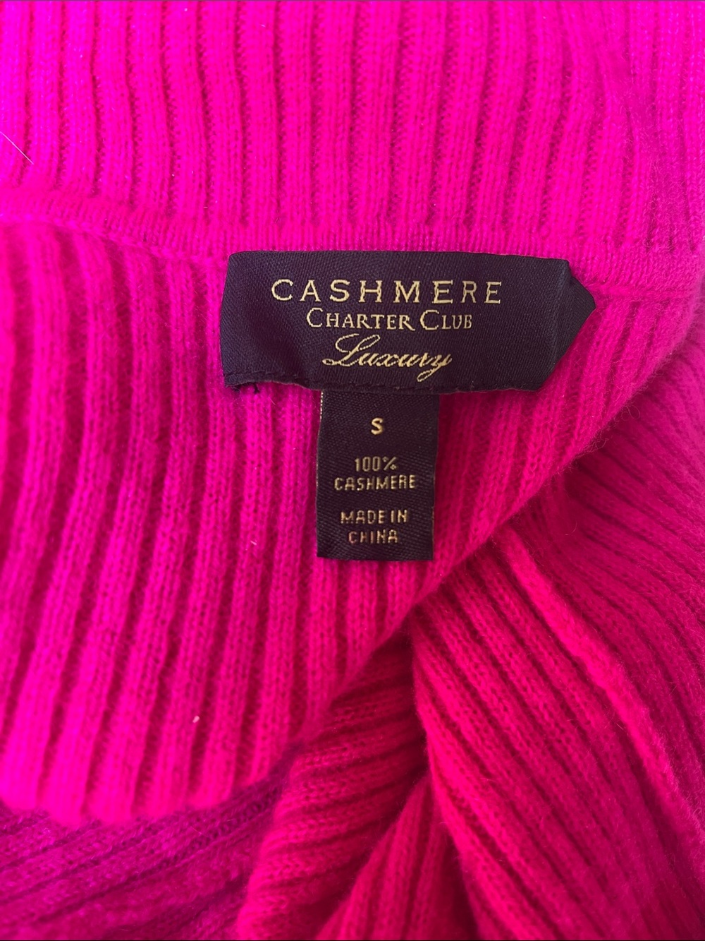 Charter Club Women's Vibrant Hot Pink Ribbed Cashmere Sweater Dress - Picture 6 of 8